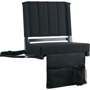 New Padded Stadium Seat with Backrest, Carrying Strap, and Cup Holder